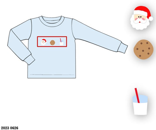 RTS: 25 Days of Christmas- Boys Milk & Cookies Knit Shirt