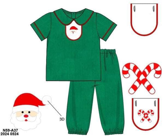 RTS: Christmas Tabs- Boys Corduroy Bubble Pant Set