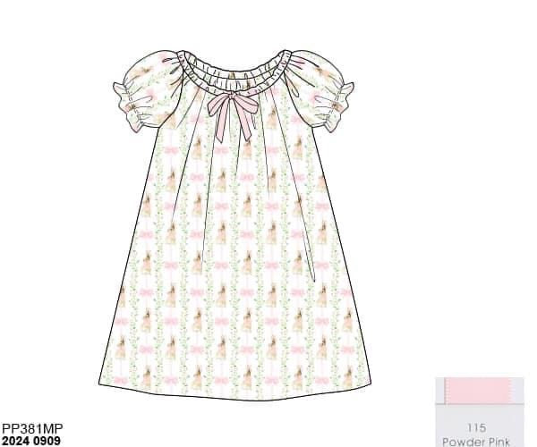 Pre Order 116: Easter Lounge- Bunny Grove Girls Knit Gown