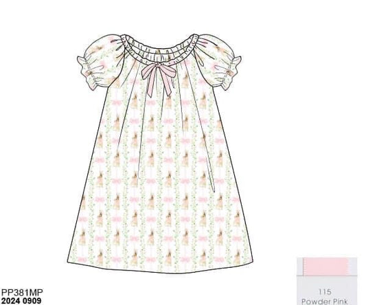 Pre Order 116: Easter Lounge- Bunny Grove Girls Knit Gown