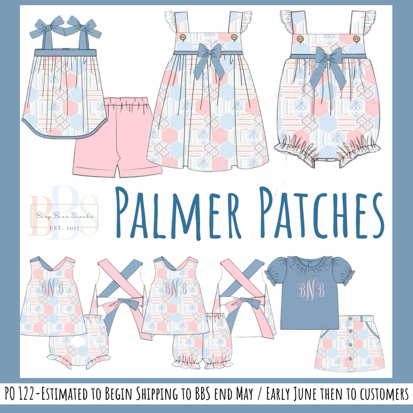 Pre Order 122: Palmer Patches- Girls Woven Skort Set