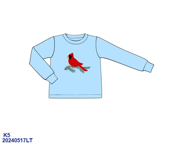 RTS: 25 Days of Christmas- Boys Cardinal Knit Shirt