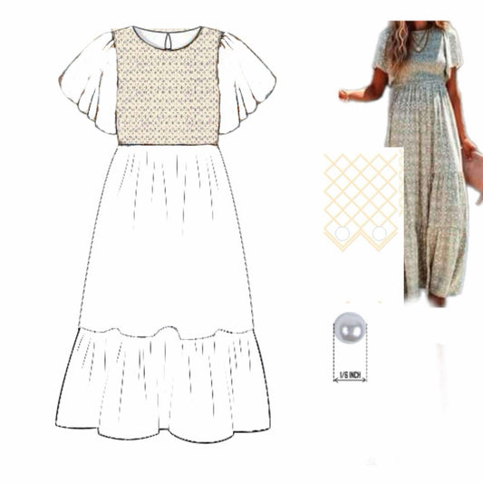 Pre Order 116: Hattie's Heirloom- Mom/Mini Woven Midi Dress