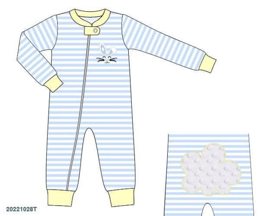 Pre Order 116: Easter Lounge- Cottontail Boys 1pc Knit Set