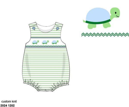 Pre Order 122: Turtle Turtle- Boys Knit Bubble