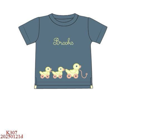 Pre Order 123: Boys Casual Mix & Match- Knit Ducks Shirt