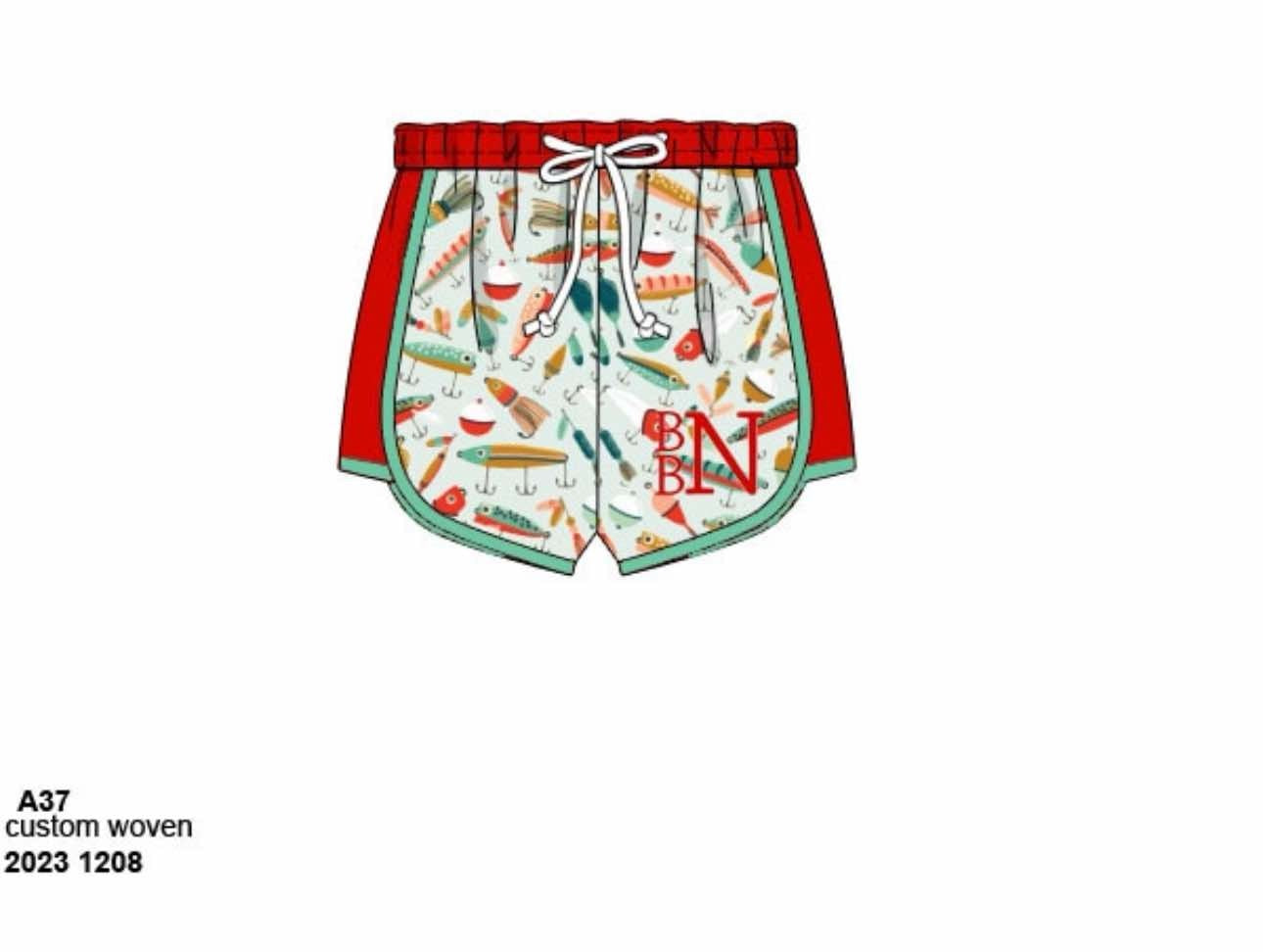 Pre Order 122: Go Fish- Boys Woven Swim Shorties