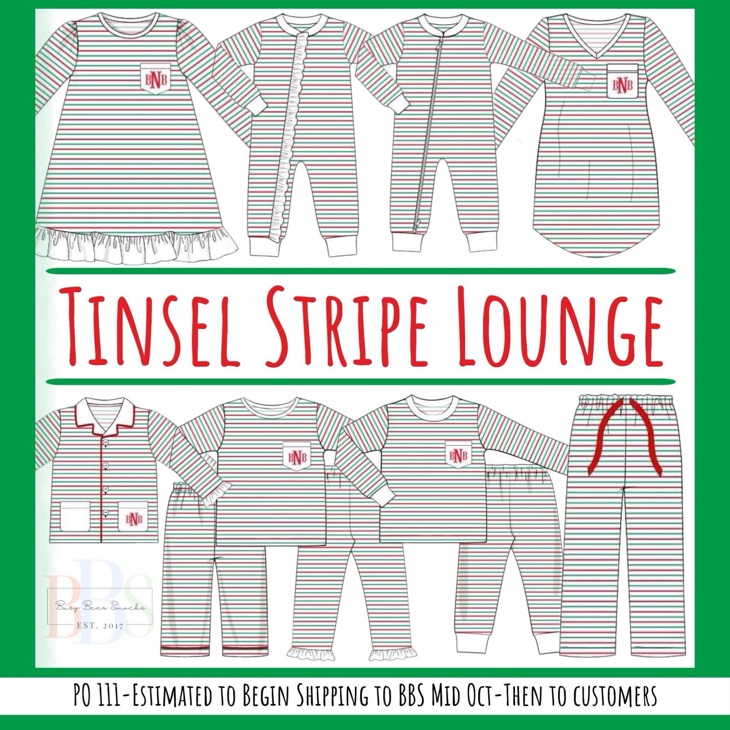 RTS: Tinsel Stripes- Boys & Adult Knit Lounge Pants