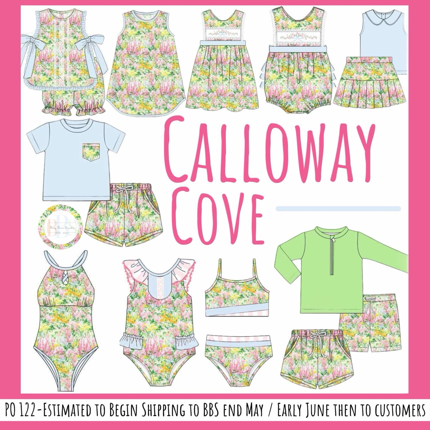 Pre Order 122: Calloway Cove- Mom/Mini 2pc Rash Guard Swim