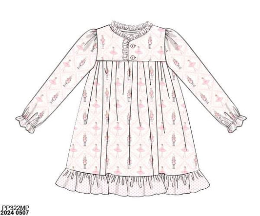 RTS: Clara's Nutcracker- Girls Knit Gown