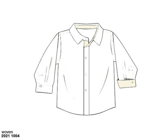 Pre Order 116: Hattie's Heirloom- Dad/Boys Woven Button Up Shirt