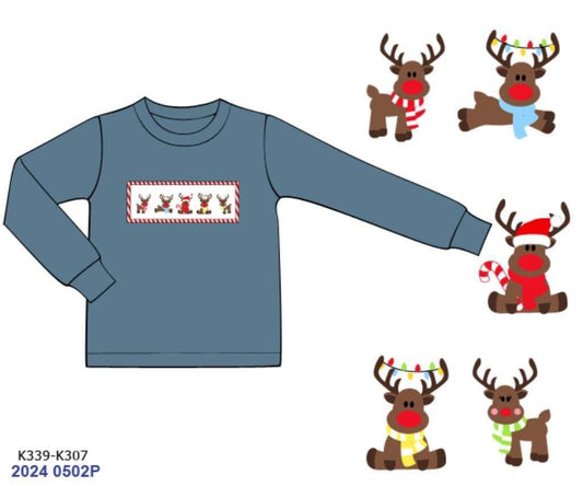 RTS: 25 Days of Christmas- Boys Reindeer Games Knit Shirt