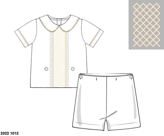 Pre Order 116: Hattie's Heirloom- Boys Woven Bobby Suit