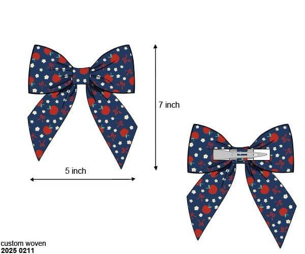 Pre Order 123: Lae Lae's Apples- Hair Bow