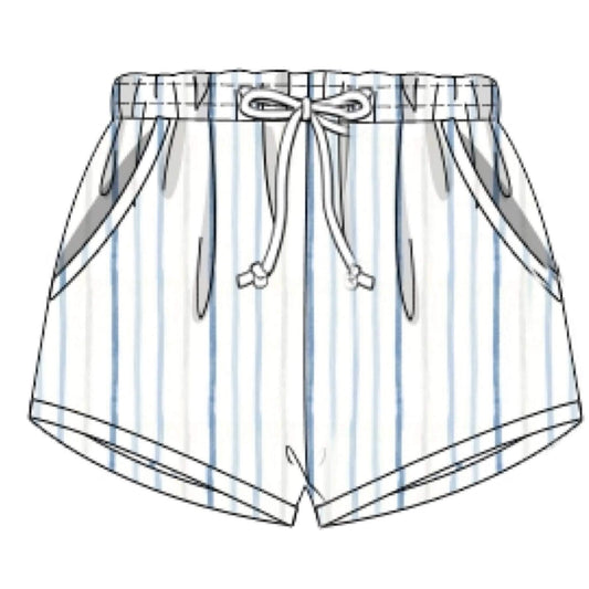 Pre Order 119: Blue Crabs & Fish- Boys Woven Shorties