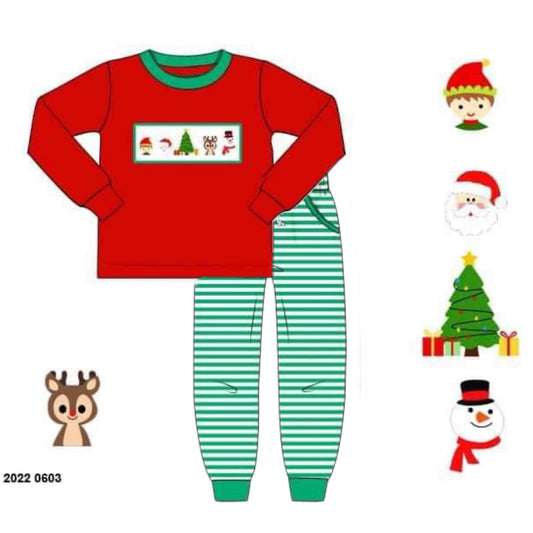 RTS: Santa & Friends- Boys Knit Jogger Set