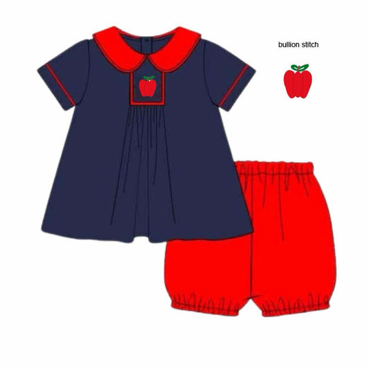 Pre Order 123: Lae Lae's Apples- Unisex Knit Bubble Short Set