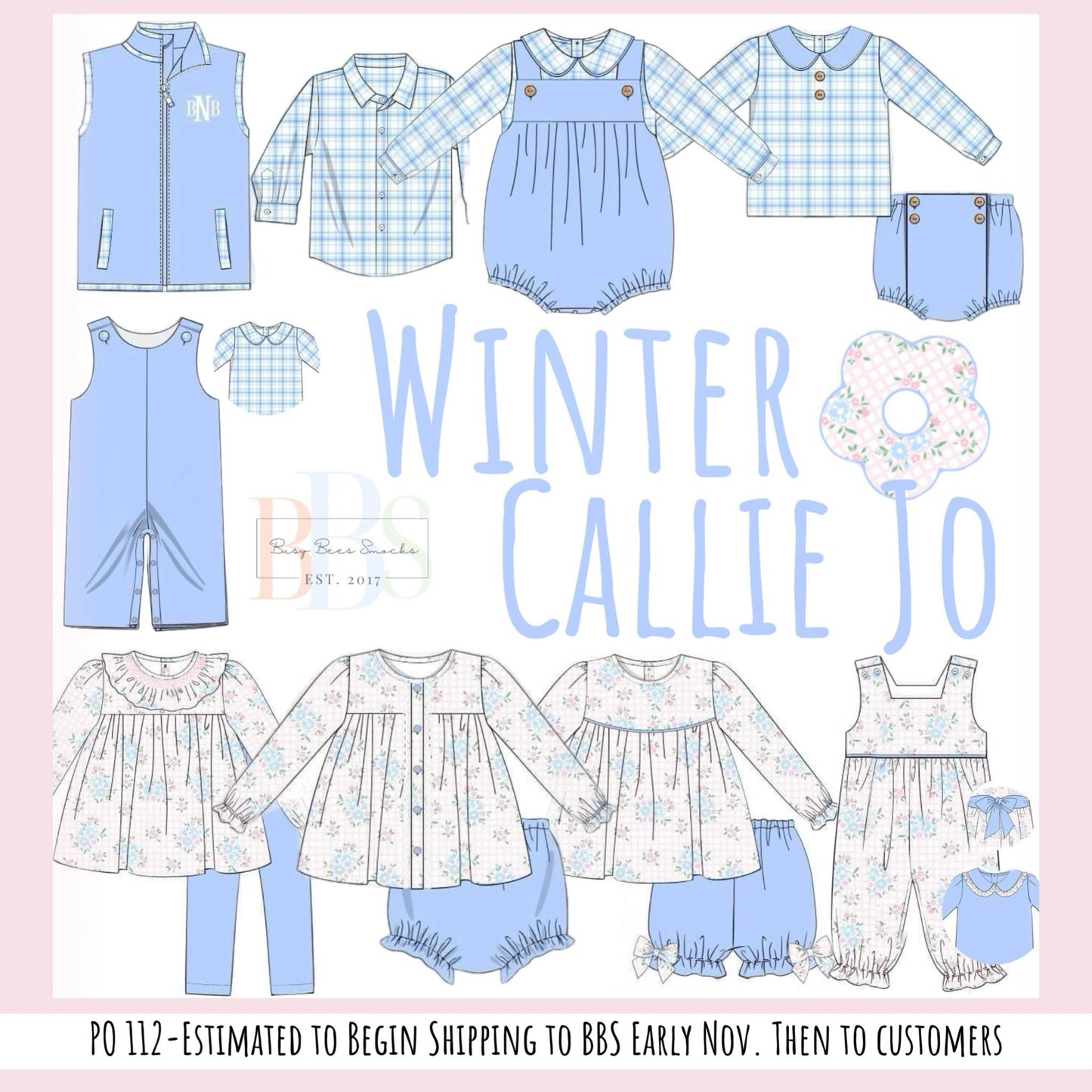 RTS: Winter Callie Jo- Boys Vest Set (No Monogram)