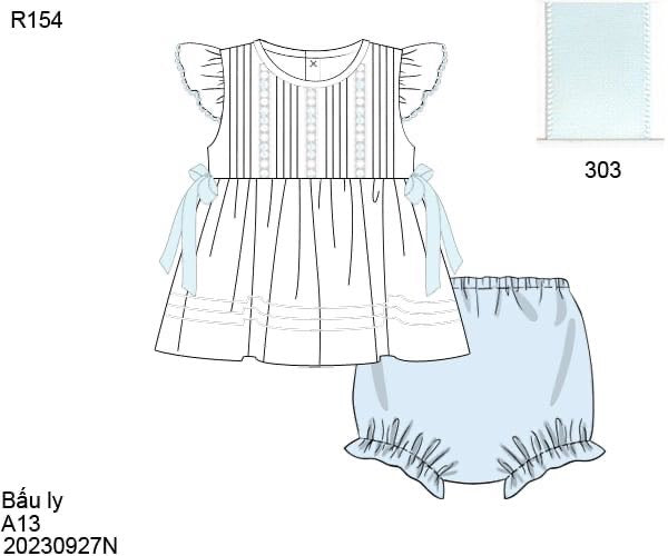 Pre Order 116: Timeless Spring- Girls Woven Diaper Set