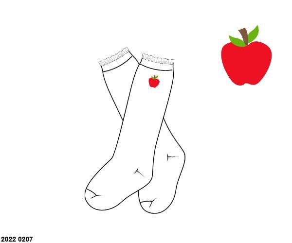 Pre Order 123: Lae Lae's Apples- Girls Socks