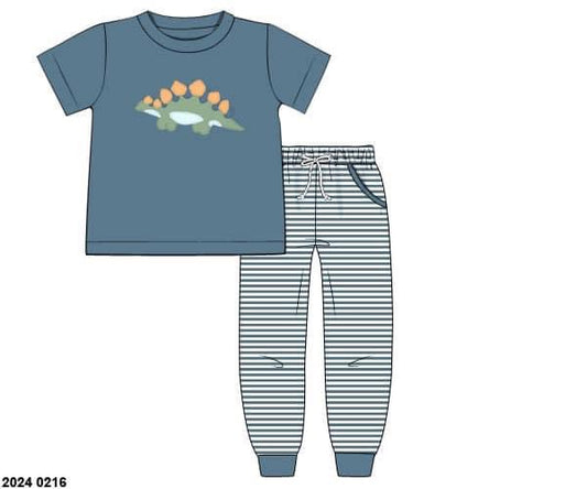 RTS: Fall Dinos- Boys Knit Jogger Set