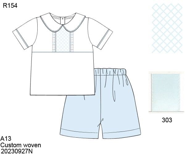 Pre Order 116: Timeless Spring- Boys Woven Short Set