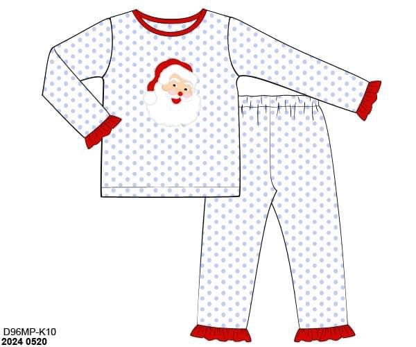 RTS: Little Saint Nick- Girls 2pc Knit Lounge