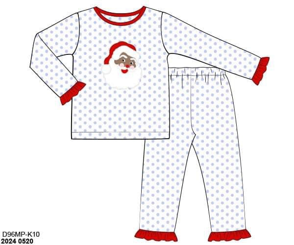 RTS: Little Saint Nick- Girls 2pc Knit Lounge