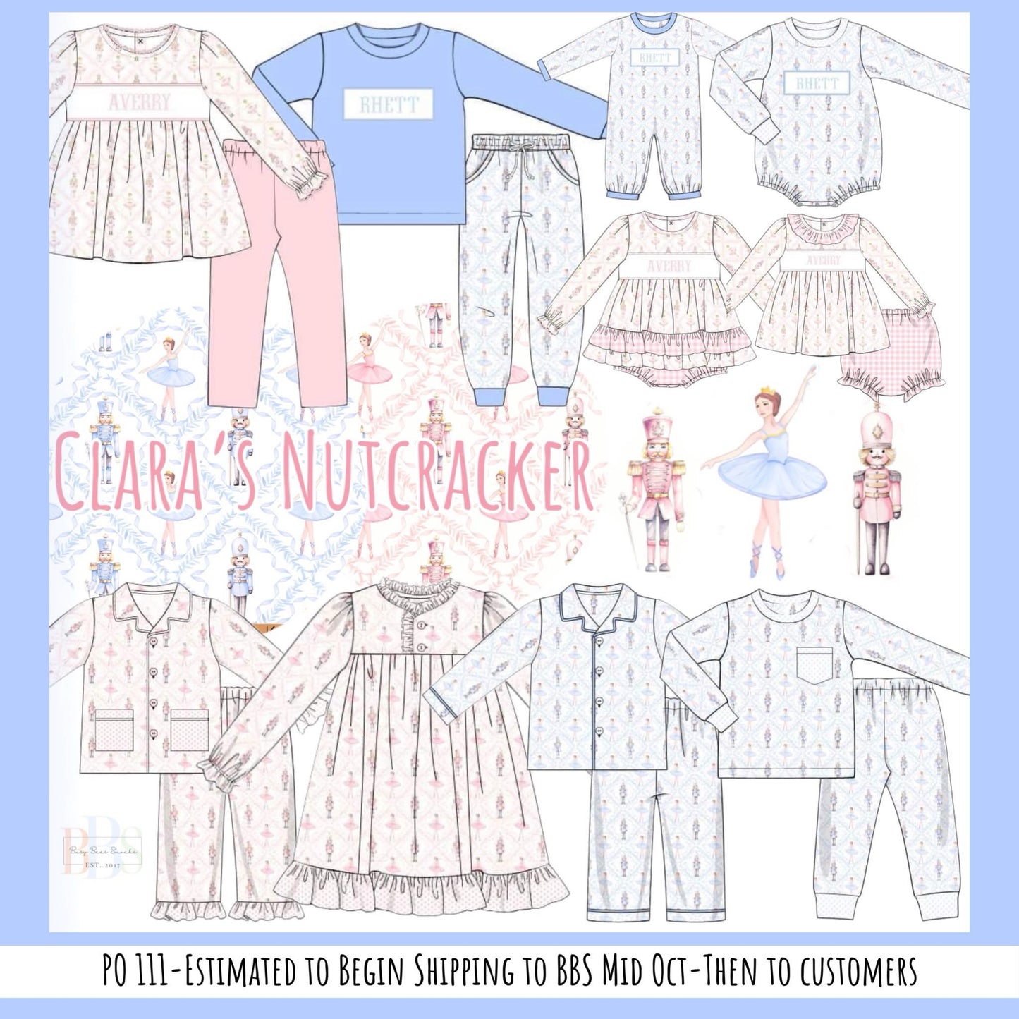 RTS: Clara's Nutcracker- Mom & Mini 2pc Button Up Lounge