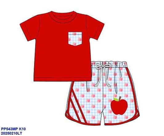 Pre Order 123: Teachers Pet- Boys Knit Shortie Set