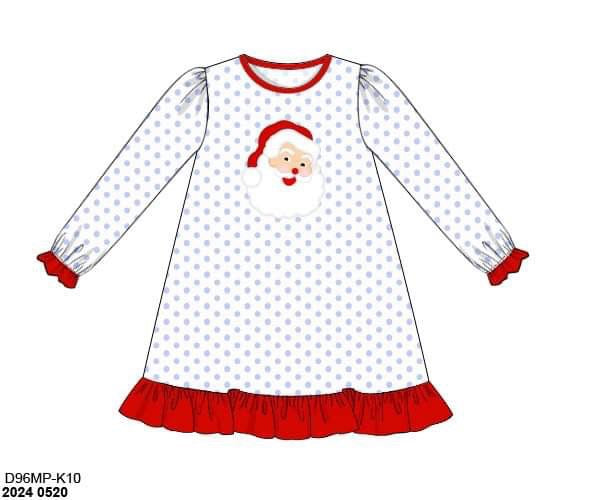 RTS: Little Saint Nick- Girls Knit Gown