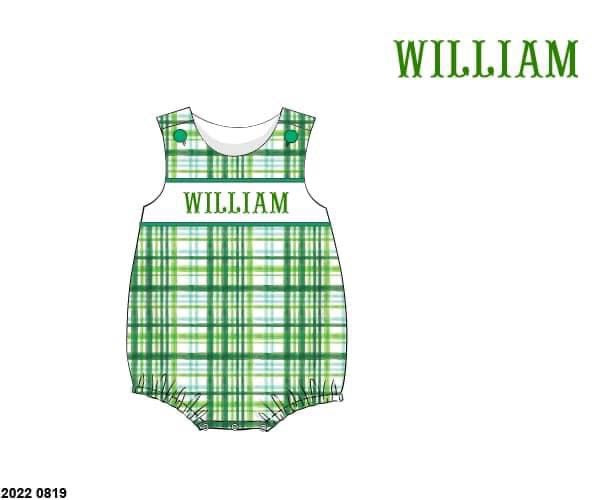 Pre Order 116: St. Patty's Name Smocks- Boys Woven Bubble