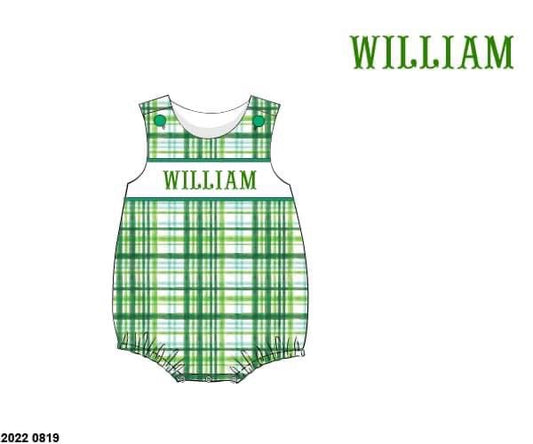 Pre Order 116: St. Patty's Name Smocks- Boys Woven Bubble