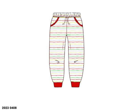 RTS: Holly Jolly Stripe- Boys Knit Joggers