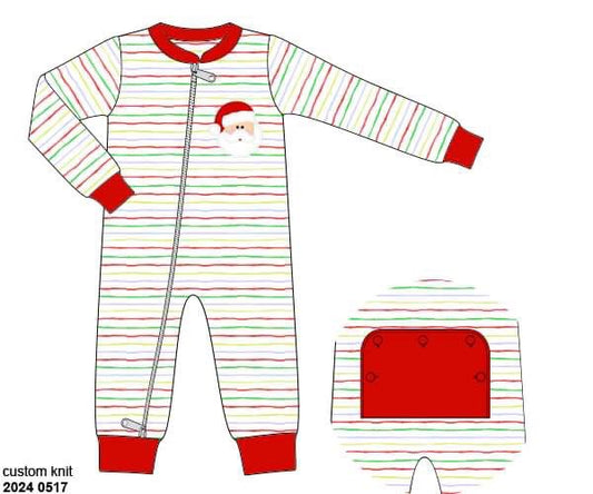 RTS: Holly Jolly Stripes- Boys 1pc Knit Lounge