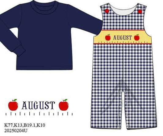 Pre Order 123: Ruler Name Smocks- Boys Knit Longall