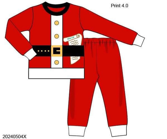 RTS: Holiday Fun Lounge- Unisex Santa 2pc Knit Set