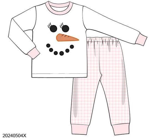 RTS: Holiday Fun Lounge- Girls Frosty 2pc Knit Set