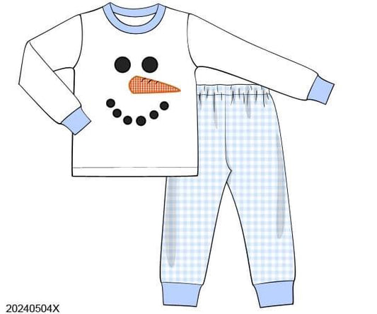 RTS: Holiday Fun Lounge- Boys Frosty 2pc Knit Set