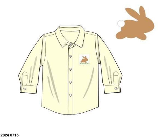 Pre Order 116: Reese's Bunnies- Boys Knit Button Up Shirt