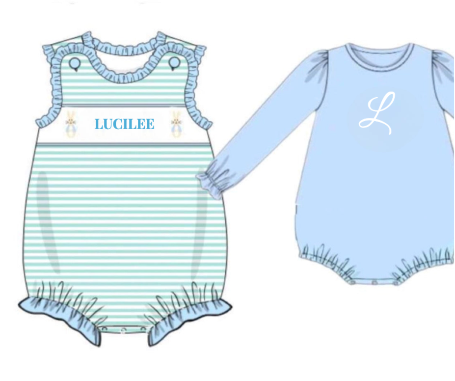 RTS: Peter Rabbit- Girls 2pc Knit Bubble "LUCILEE"