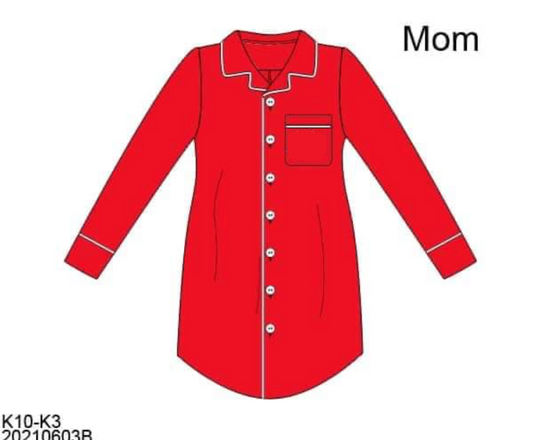 RTS: Jolly Red Mom Gown