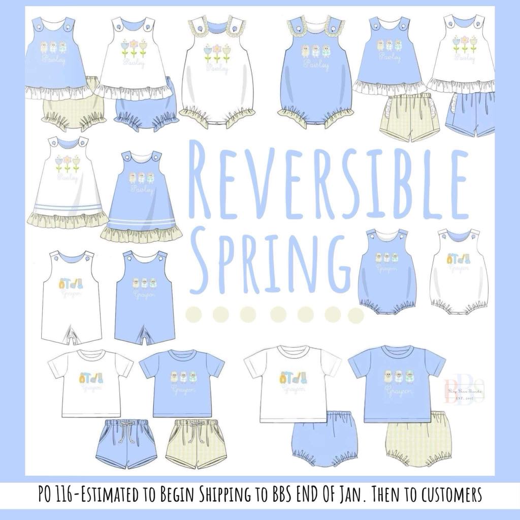 Pre Order 116: Reversible Spring!- Girls Knit Bubble