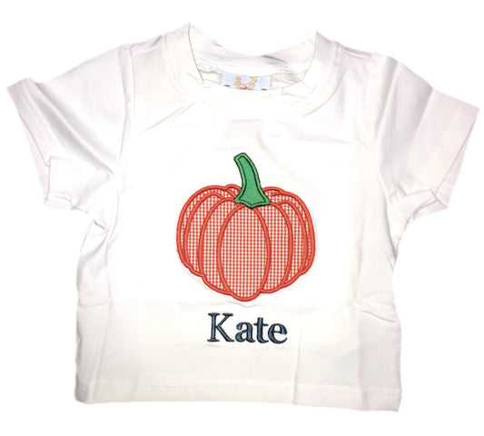 RTS: Unisex Pumpkin Appliqué Shirt “Kate”